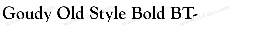 Goudy Old Style Bold BT字体转换